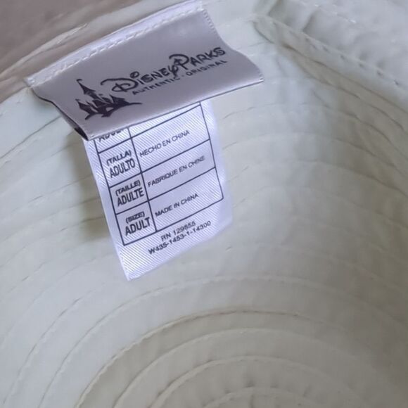 Disney Parks Authentic Original Adult OS Floppy Sun Hat Minnie Mouse Dot White - Picture 4 of 4